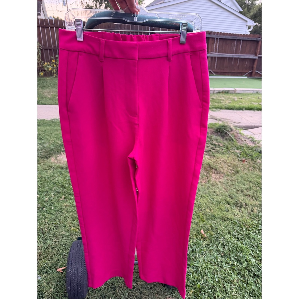 Old Navy Taylor Extra High-Rise Wide Leg Trouser Pants Hot Pink Womens Medium